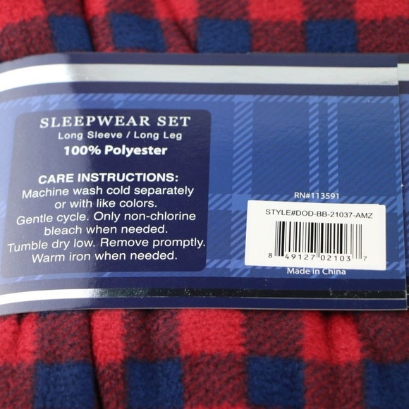 Essentials Seven Apparel Men's Long Sleeve Pajama - Picture 5 of 5